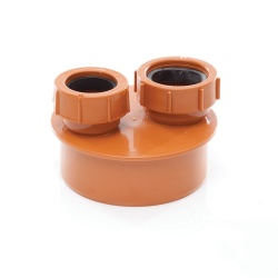 110mm Double Waste Adaptor 32mm - 32mm